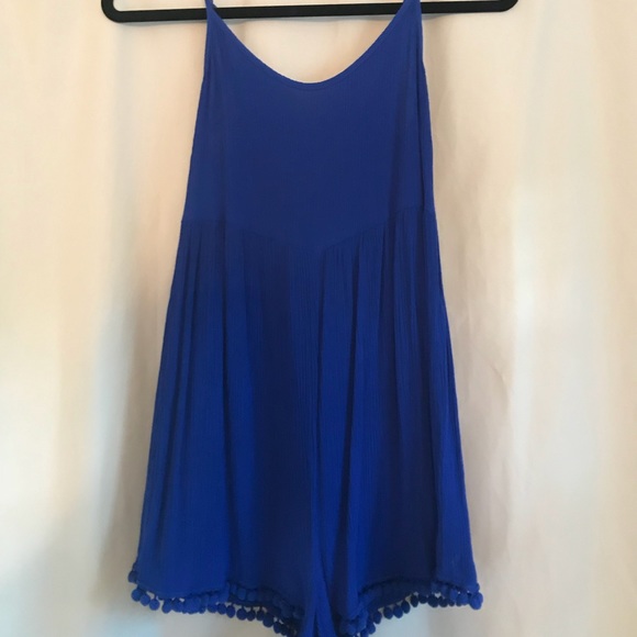 Pom Pom Blue Romper! - Picture 4 of 5